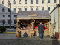 Visitors experience the festive atmosphere of the Medieval Christmas Market in Munich, Bavaria, Germany, on December 6, 2024. The market, lo...