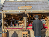 Visitors experience the festive atmosphere of the Medieval Christmas Market in Munich, Bavaria, Germany, on December 6, 2024. The market, lo...