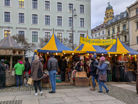 Visitors experience the festive atmosphere of the Medieval Christmas Market in Munich, Bavaria, Germany, on December 6, 2024. The market, lo...