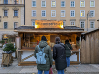 Visitors experience the festive atmosphere of the Medieval Christmas Market in Munich, Bavaria, Germany, on December 6, 2024. The market, lo...