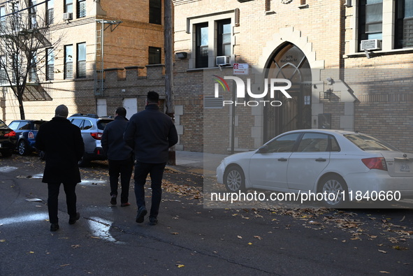 The NYPD investigates the scene of a 38-year-old woman who is killed and a 46-year-old man who is wounded in a stabbing inside an apartment...