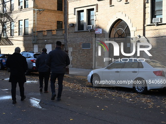 The NYPD investigates the scene of a 38-year-old woman who is killed and a 46-year-old man who is wounded in a stabbing inside an apartment...