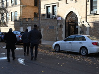 The NYPD investigates the scene of a 38-year-old woman who is killed and a 46-year-old man who is wounded in a stabbing inside an apartment...