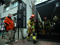 Police, city guards and fire services exercise emergency drills at the US embassy in Warsaw, Poland on 06 December, 2024. Emergency services...