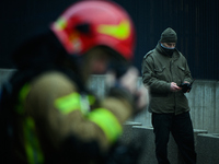 Police, city guards and fire services exercise emergency drills at the US embassy in Warsaw, Poland on 06 December, 2024. Emergency services...