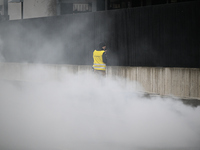 Police, city guards and fire services exercise emergency drills at the US embassy in Warsaw, Poland on 06 December, 2024. Emergency services...