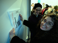 Visitors attend the opening of the country’s first queer museum in Warsaw, Poland on 06 December, 2024. The QueeMuzeum is a cultural space t...