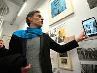 Historian and anthropologist Piotr Laskowski is seen during the opening of the first queer museum on 06 December, 2024. (