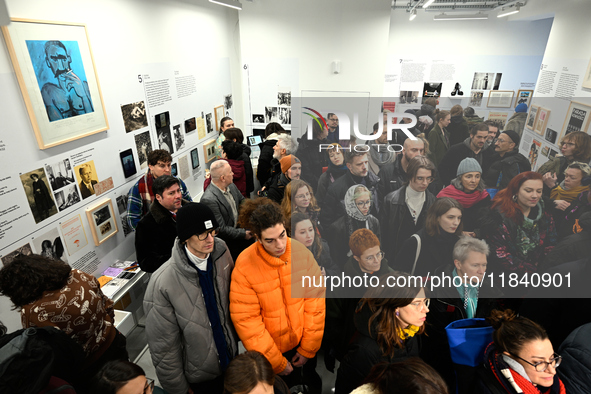 Visitors attend the opening of the country’s first queer museum in Warsaw, Poland on 06 December, 2024. The QueeMuzeum is a cultural space t...