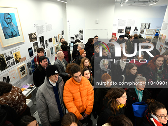 Visitors attend the opening of the country’s first queer museum in Warsaw, Poland on 06 December, 2024. The QueeMuzeum is a cultural space t...