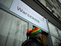 Visitors attend the opening of the country’s first queer museum in Warsaw, Poland on 06 December, 2024. The QueeMuzeum is a cultural space t...