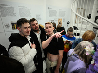 Visitors attend the opening of the country’s first queer museum in Warsaw, Poland on 06 December, 2024. The QueeMuzeum is a cultural space t...