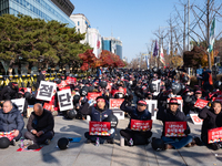 Citizens gather in Yeouido, South Korea, on December 7, 2024, to demand the impeachment and resignation of President Yoon Suk Yeol. Yoon's a...