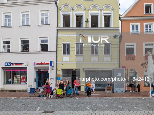 Over 2,000 participants recreate the medieval wedding of Hedwig Jagiellon and George of Bavaria. On July 16, 2023, in Landshut, Bavaria, Ger...