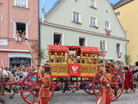 Over 2,000 participants recreate the medieval wedding of Hedwig Jagiellon and George of Bavaria. On July 16, 2023, in Landshut, Bavaria, Ger...