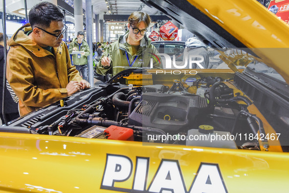 Visitors visit the booth of Ford Motor at the 2024 ASEAN International Auto Show in Nanning, China, on December 7, 2024. 