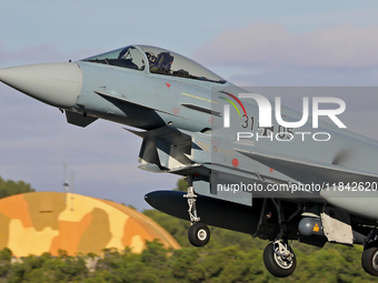 The Eurofighter EF-2000 Typhoon of the Luftwaffe (German Air Force) takes off from Los Llanos military air base during the Tactical Leadersh...