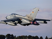 A Panavia Tornado IDS of the Luftwaffe (German Air Force) takes off from Los Llanos military air base during the Tactical Leadership Program...