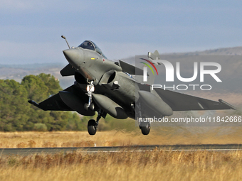 A Dassault Rafale EG of the Hellenic Air Force takes off from Los Llanos military air base during the Tactical Leadership Programme in Albac...