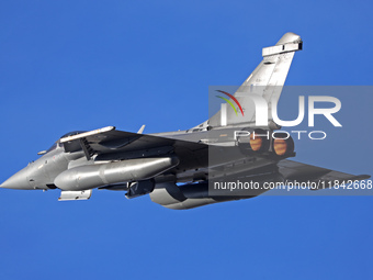 A Dassault Rafale EG of the Hellenic Air Force takes off from Los Llanos military air base during the Tactical Leadership Programme in Albac...