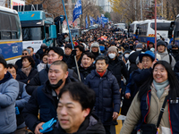 Citizens gather in Yeouido, South Korea, on December 7, 2024, to demand the impeachment and resignation of President Yoon Suk Yeol. Yoon's a...