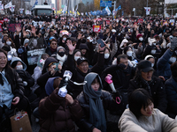 Citizens gather in Yeouido, South Korea, on December 7, 2024, to demand the impeachment and resignation of President Yoon Suk Yeol. Yoon's a...