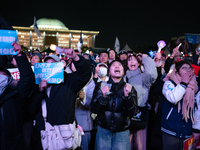 Nearly one million citizens gather in front of the National Assembly in Yeouido, Seoul, South Korea, on December 7, 2024, in support of impe...