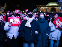 Nearly one million citizens gather in front of the National Assembly in Yeouido, Seoul, South Korea, on December 7, 2024, in support of impe...