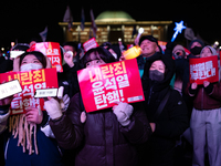 Nearly one million citizens gather in front of the National Assembly in Yeouido, Seoul, South Korea, on December 7, 2024, in support of impe...