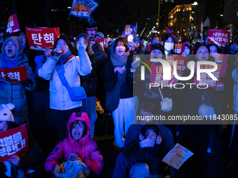 Nearly one million citizens gather in front of the National Assembly in Yeouido, Seoul, South Korea, on December 7, 2024, in support of impe...