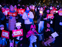 Nearly one million citizens gather in front of the National Assembly in Yeouido, Seoul, South Korea, on December 7, 2024, in support of impe...