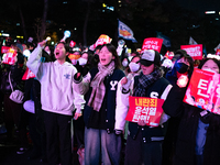 Nearly one million citizens gather in front of the National Assembly in Yeouido, Seoul, South Korea, on December 7, 2024, in support of impe...