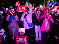 Nearly one million citizens gather in front of the National Assembly in Yeouido, Seoul, South Korea, on December 7, 2024, in support of impe...