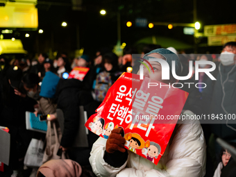 Supporters of President Yoon Suk-yeol's impeachment shed tears after the motion is rejected in the National Assembly. On December 7, 2024, i...