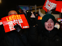 Citizens shed tears after the motion to impeach President Yoon Suk Yeol is rejected in the National Assembly. On December 7, 2024, nearly on...