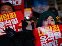 Citizens shed tears after the motion to impeach President Yoon Suk Yeol is rejected in the National Assembly. On December 7, 2024, nearly on...