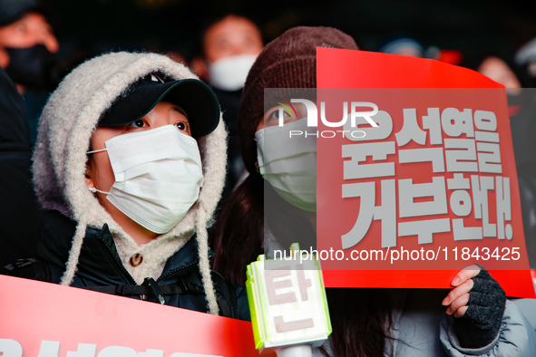 Nearly one million citizens gather in front of the National Assembly in Yeouido, Seoul, South Korea, on December 7, 2024, in support of impe...