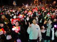 Nearly one million citizens gather in front of the National Assembly in Yeouido, Seoul, South Korea, on December 7, 2024, in support of impe...