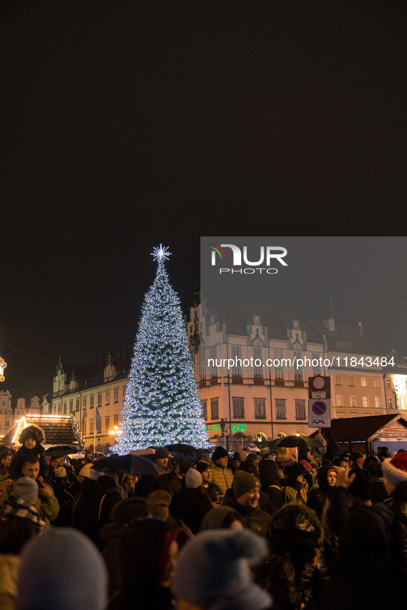 The Christmas Market takes place in Wroclaw, Poland, on December 6, 2024. 