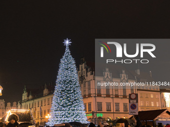 The Christmas Market takes place in Wroclaw, Poland, on December 6, 2024. (