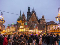 The Christmas Market takes place in Wroclaw, Poland, on December 6, 2024. (