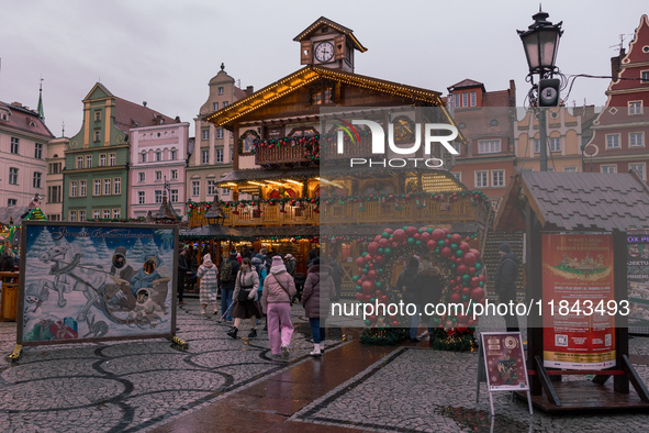 The Christmas Market takes place in Wroclaw, Poland, on December 6, 2024. 