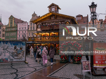 The Christmas Market takes place in Wroclaw, Poland, on December 6, 2024. (