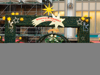 The entrance of the Cologne Dom Christmas Market in Cologne, Germany, on December 7, 2024, is completely packed with visitors. (