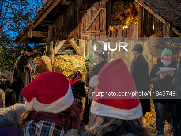 The Andechs Christmas Market with the Living Nativity Scene takes place on the grounds of Andechs Monastery in Andechs, Bavaria, Upper Bavar...