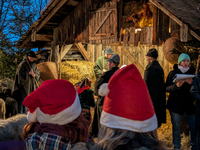 The Andechs Christmas Market with the Living Nativity Scene takes place on the grounds of Andechs Monastery in Andechs, Bavaria, Upper Bavar...