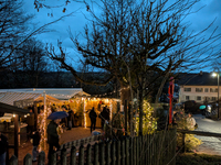 The Andechs Christmas Market in Andechs, Upper Bavaria, Bavaria, Starnberg District, Germany, on December 7, 2024, is traditionally held on...