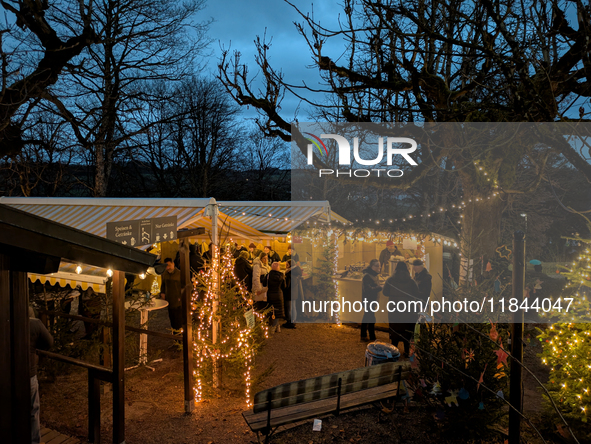 The Andechs Christmas Market in Andechs, Upper Bavaria, Bavaria, Starnberg District, Germany, on December 7, 2024, is traditionally held on...