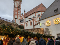 The Andechs Christmas Market in Andechs, Upper Bavaria, Bavaria, Starnberg District, Germany, on December 7, 2024, is traditionally held on...