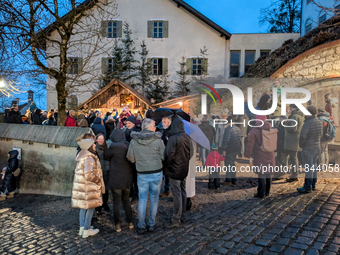 The Andechs Christmas Market in Andechs, Upper Bavaria, Bavaria, Starnberg District, Germany, on December 7, 2024, is traditionally held on...